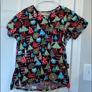 Christmas Scrub Top